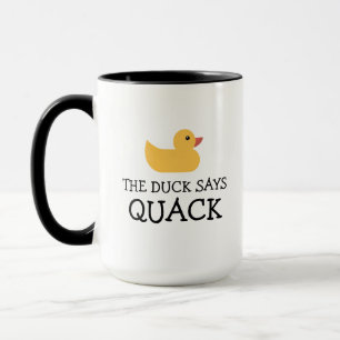 Taza El pato dice que el tazón de café de pato amarillo