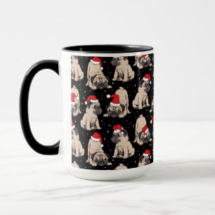Taza El patrón de los higos en Santa Hats