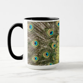 Taza El pavo real de Pedro empluma el Peafowl salvaje