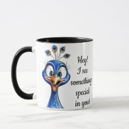 Taza El pavo real para mejorar el humor