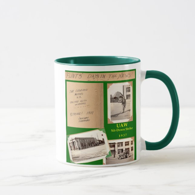 Taza El pedernal Sienta-Abajo huelga (Derecha)