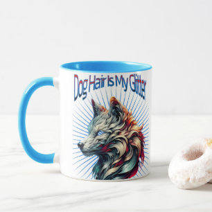 Taza El pelo del perro es mi Purpurina Mug - Gracioso c