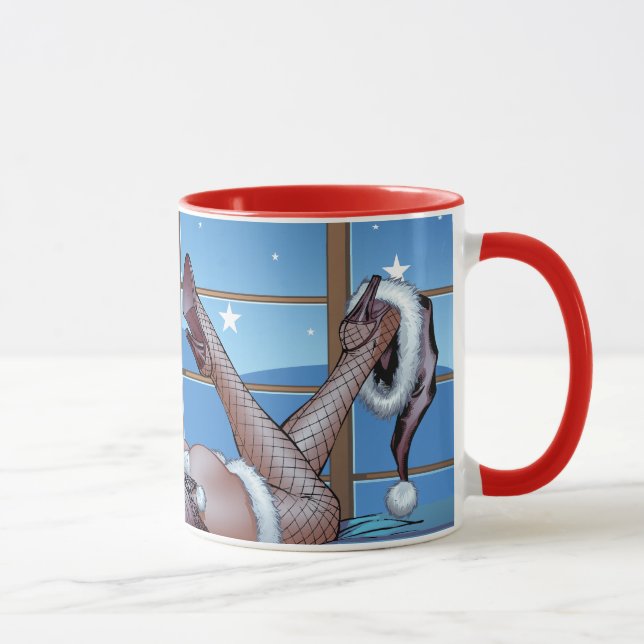 Taza El pelo rubio, azul observó el ilustracion de la (Derecha)