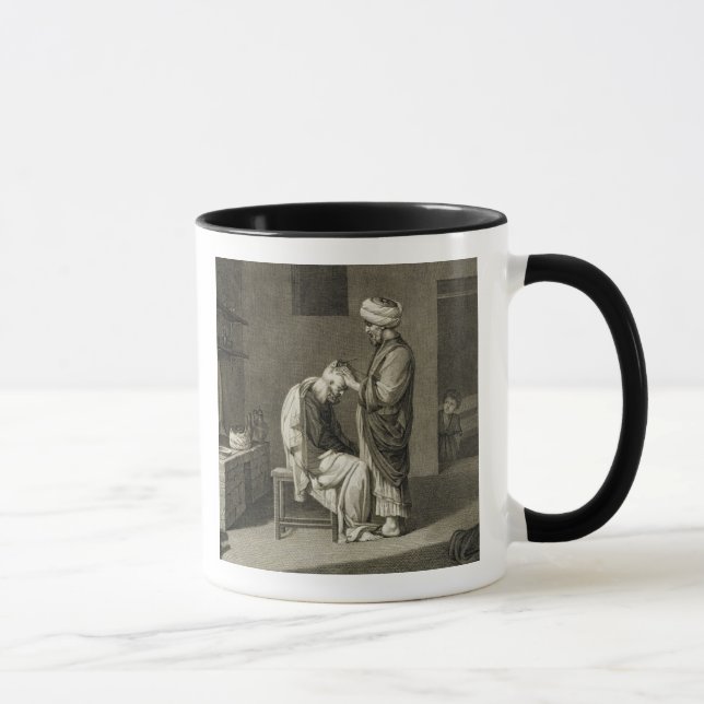 Taza El peluquero, de artes del volumen II y de (Derecha)