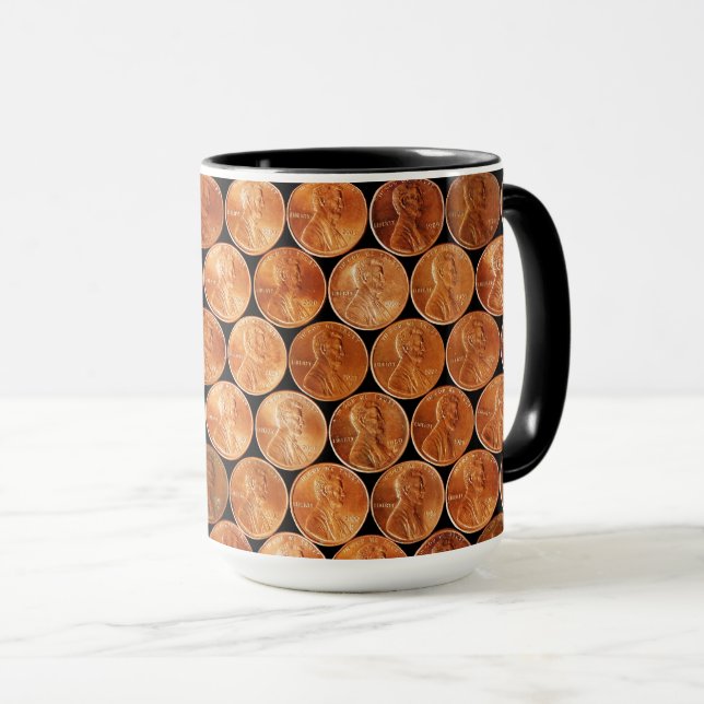 Taza El penique/los peniques de Lincoln reviste la (Anverso derecho)