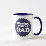 Taza El peor papá del mundo<br><div class="desc">Es un título muy codiciado,  que muchos padres y padres alrededor del mundo pasan toda su vida persiguiendo. ¡Muéstrale a tu padre lo que quiere decir con un regalo que dice exactamente cómo te sientes!</div>
