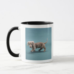 Taza El pequeño caminar beige del dachshund