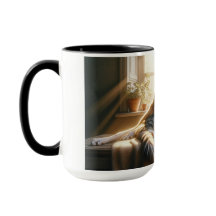 El perro y el gato se abrazan.