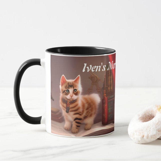 Taza El Personalizable personalizado de la cafeína Iven (Con donut)