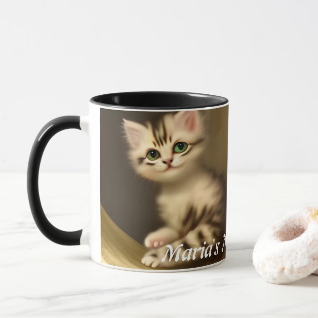 Taza El Personalizable personalizado del café de María (Con donut)