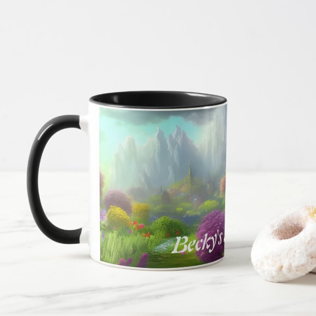 Taza El Personalizable personalizado del té de la mañan (Con donut)