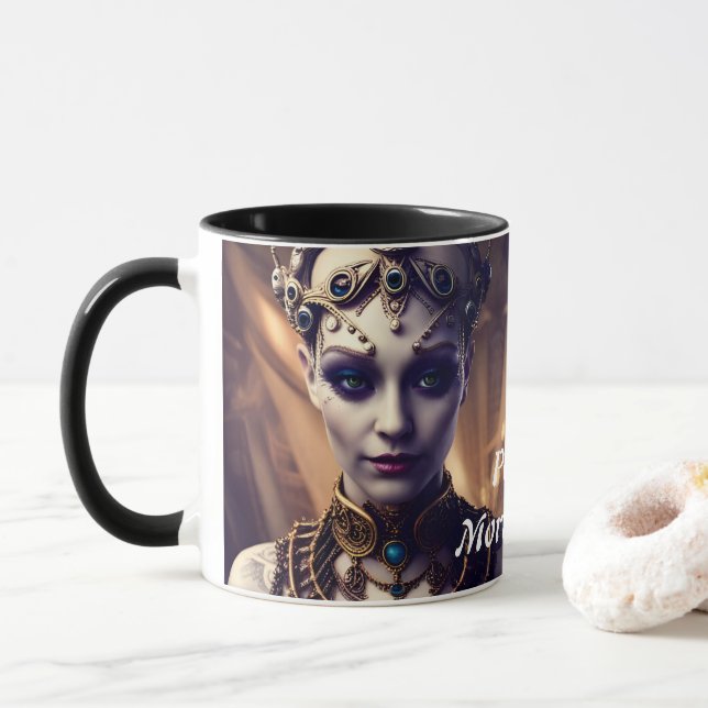 Taza El Personalizable personalizado del té de la mañan (Con donut)