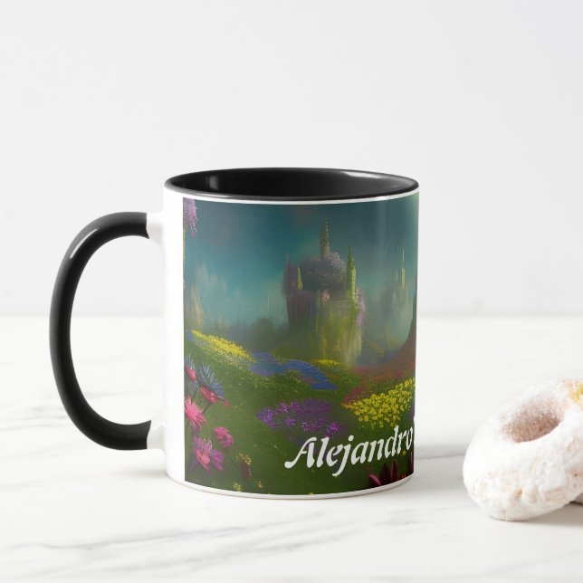 Taza El Personalizable personalizado del té de la mañan (Con donut)