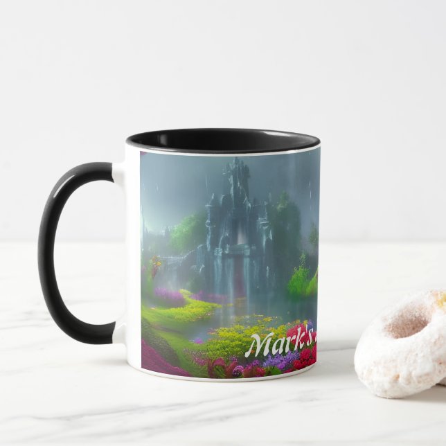 Taza El Personalizable personalizado del té de la mañan (Con donut)
