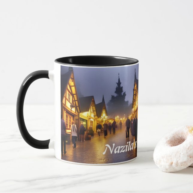 Taza El Personalizable personalizado del té de la mañan (Con donut)