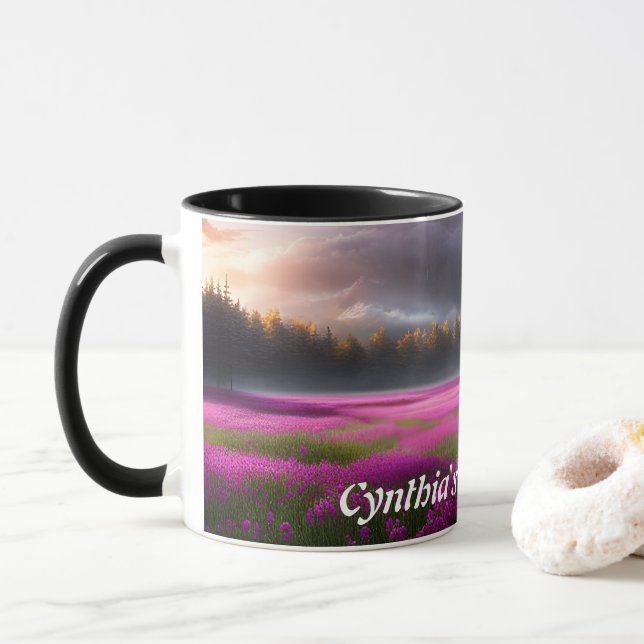 Taza El Personalizable personalizado del té matutino de (Con donut)