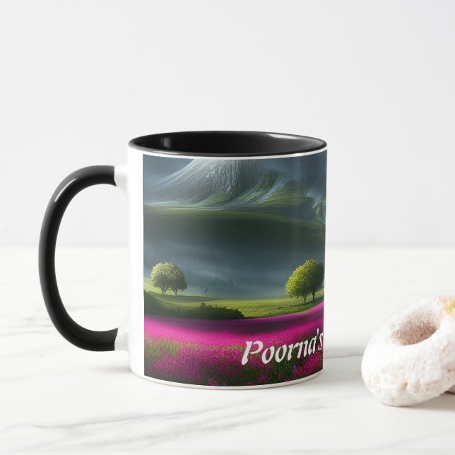 Taza El Personalizable personalizado del té matutino de (Con donut)