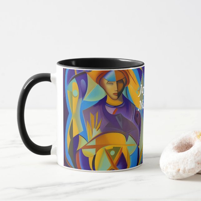 Taza El Personalizable personalizado del té matutino de (Con donut)