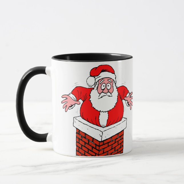 Taza El personalizado Santa Claus se atoró en la chimen (Izquierda)
