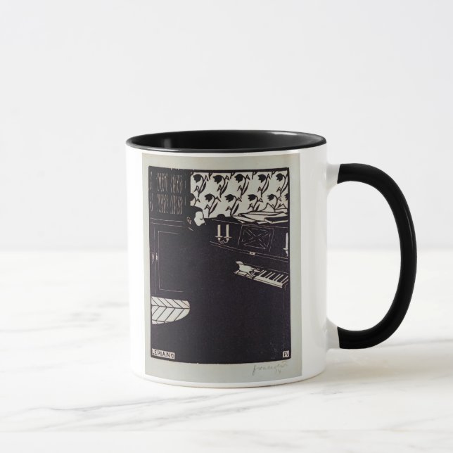 Taza El piano, 1914 (grabar en madera) (Derecha)