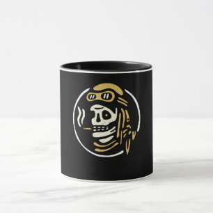 Taza El piloto fantasma de motociclismo de época Hallow