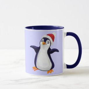 Taza ¿El pingüino, donde es mi abrazo del navidad?