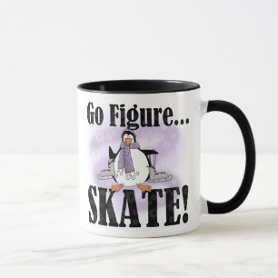 Taza El pingüino va figura patín