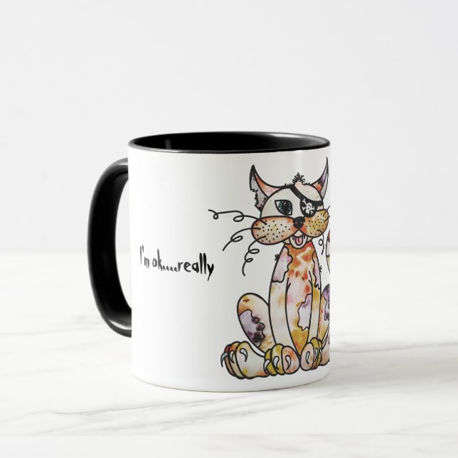 Taza El pirata machacó el café de gato Tom (Anverso izquierdo)