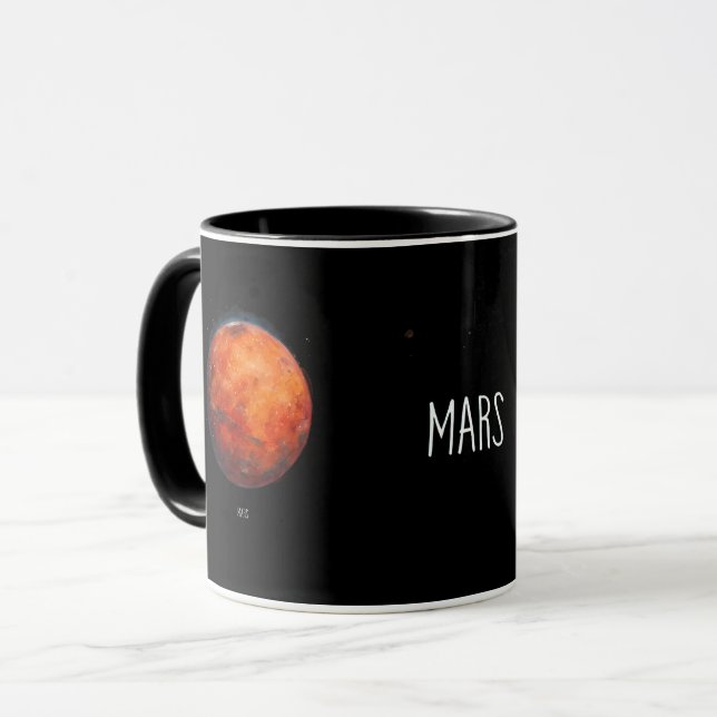 Taza El planeta rojo: acuarela de Marte (Anverso izquierdo)