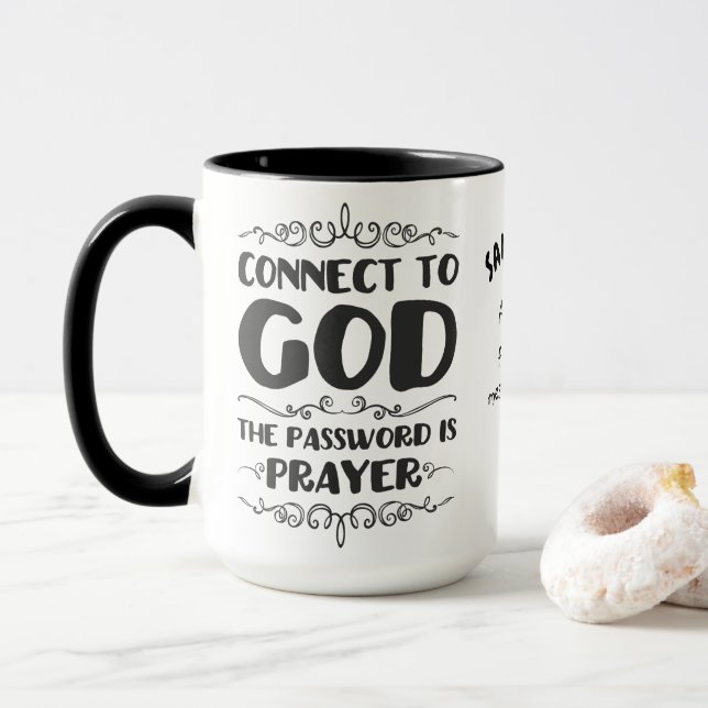 Taza El poder del personalizado de oración (Con donut)