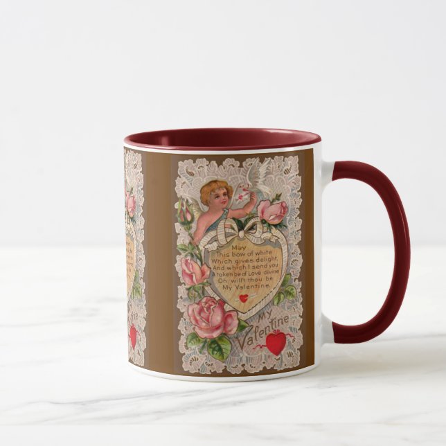 Taza El poema cupido de Valentine Mug (Derecha)