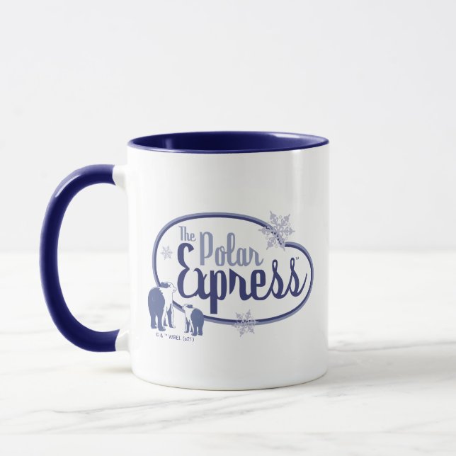 Taza El Polar Express | Gráfico retro de ositos polares (Izquierda)