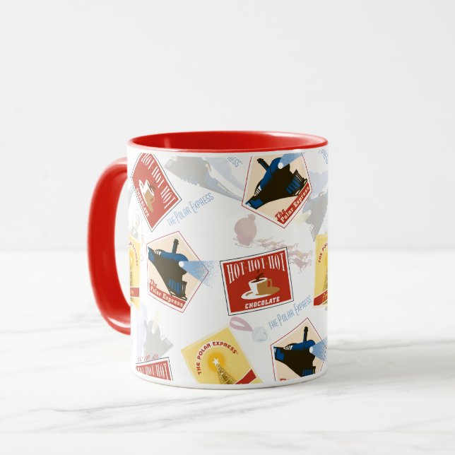 Taza El Polar Express | Patrón Pegatina retro (Anverso izquierdo)