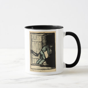 Taza El poner cogido hombre encima de los posters