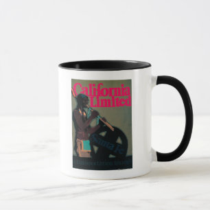 Taza El poster limitado California del viaje del tren