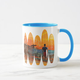Taza El practicar surf puro