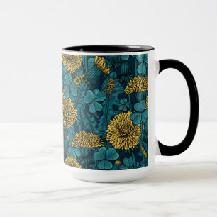 Taza El prado en amarillo y azul