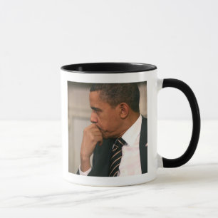 Taza El presidente Barack Obama se reúne con el preside