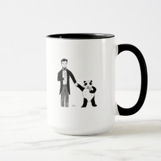 Taza El presidente Lincoln y una panda goza del helado