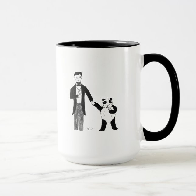 Taza El presidente Lincoln y una panda goza del helado (Derecha)