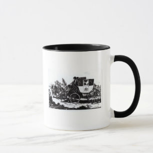 Taza El primer coche de correo, 1784