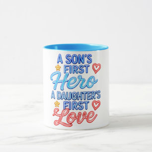 Taza El Primer Héroe de un Hijo, El Primer Amor de una