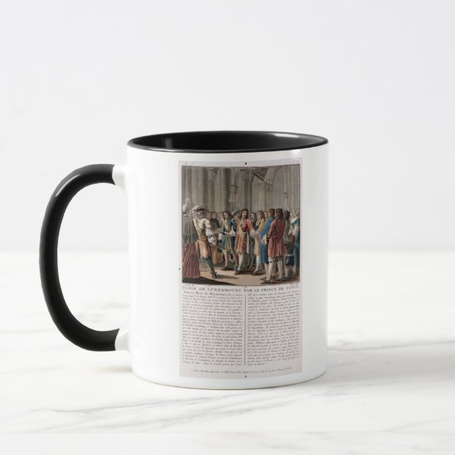 Taza El príncipe de Conti (1664-1709) elogia al duque o (Izquierda)