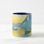Taza El puerto al atardecer, la señal<br><div class="desc">Paul Victor Jules Signac (11 de noviembre de 1863 a 15 de agosto de 1935) fue un pintor neoimpresionista francés que,  junto con Georges Seurat,  ayudó a desarrollar el estilo puntillista. Cita:Wikipedia</div>