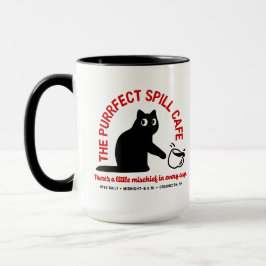 Taza El Purrfect Spill Cafe de 15 oz. Combo
