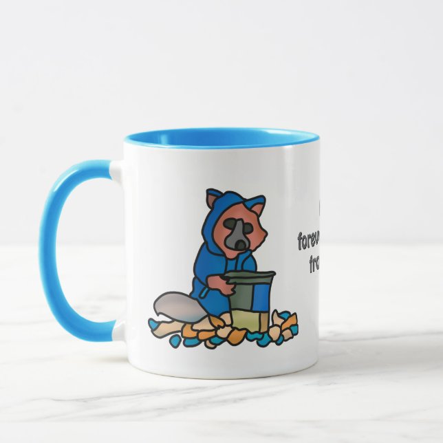 Taza El Raccoon Callejero Que Explora A Través De Una B (Izquierda)