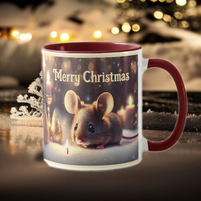 Taza El ratón lindo celebra a los Navidades - personali (Subido por el creador)