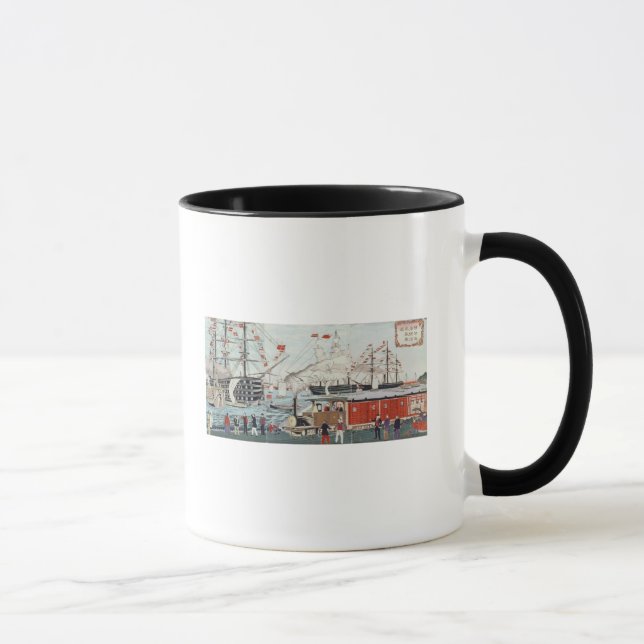 Taza El regalo de Perry del comodoro de un ferrocarril (Derecha)