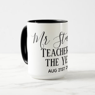 Taza El regalo de texto moderno personalizado del profe