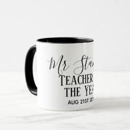 Taza El regalo de texto moderno personalizado del profe